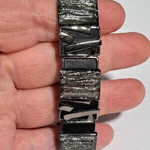 Spoutnik brand black gunmetal color geometric bracelet